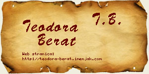 Teodora Berat vizit kartica